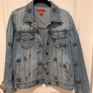 Star Pattern Denim Jacket